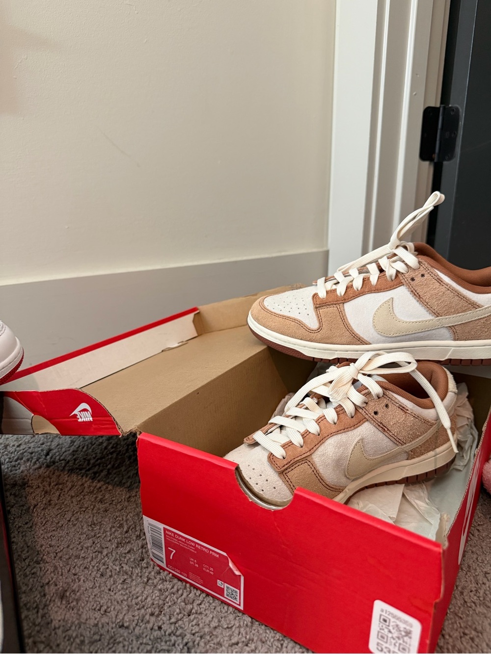 Nike Dunk Low Beige, Cream & Tan Suede